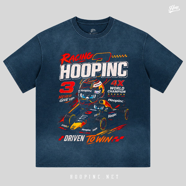"Hoopinc Mini Racer #3" Retro Washed Tee