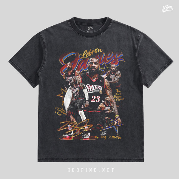 "Sixers Lebron Poster" Washed Tee