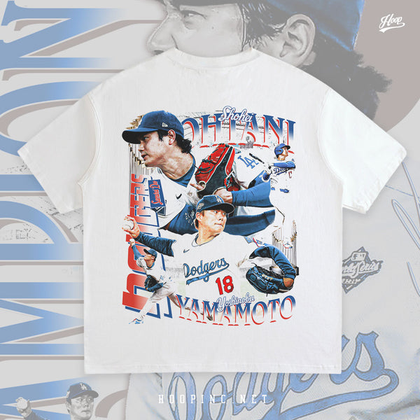 "Dodgers Samurai Duo" Washed Tee