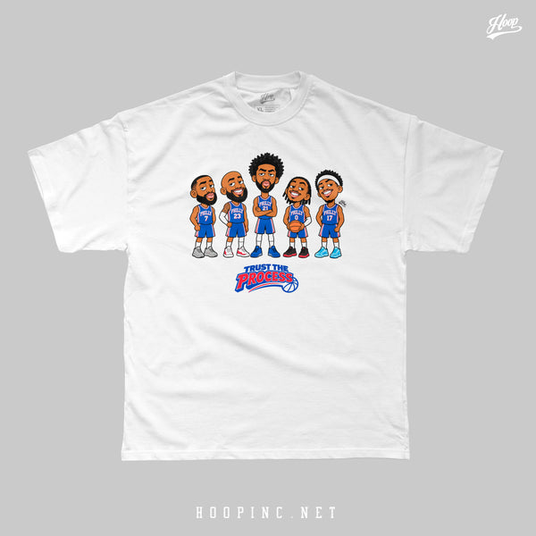 【費城新時代·首發紀念】Philly Lineup "Trust The Process" Q版五虎潮流重磅棉 Tee