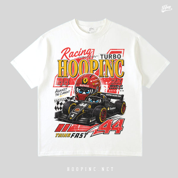 "Hoopinc Mini Racer #44" Retro Washed Tee