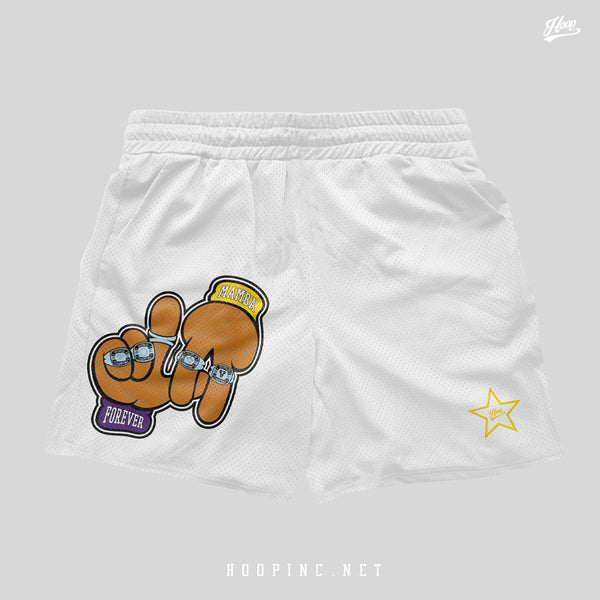 "LA Mamba Forever" basketball shorts