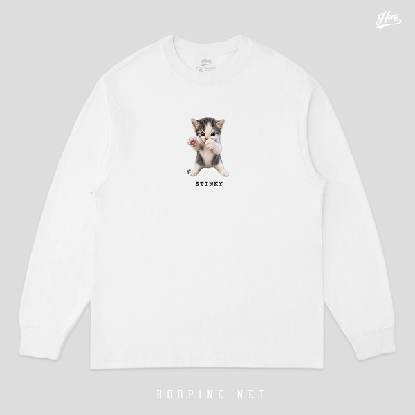 "Stinky Cat" long sleeve heavy weight tee