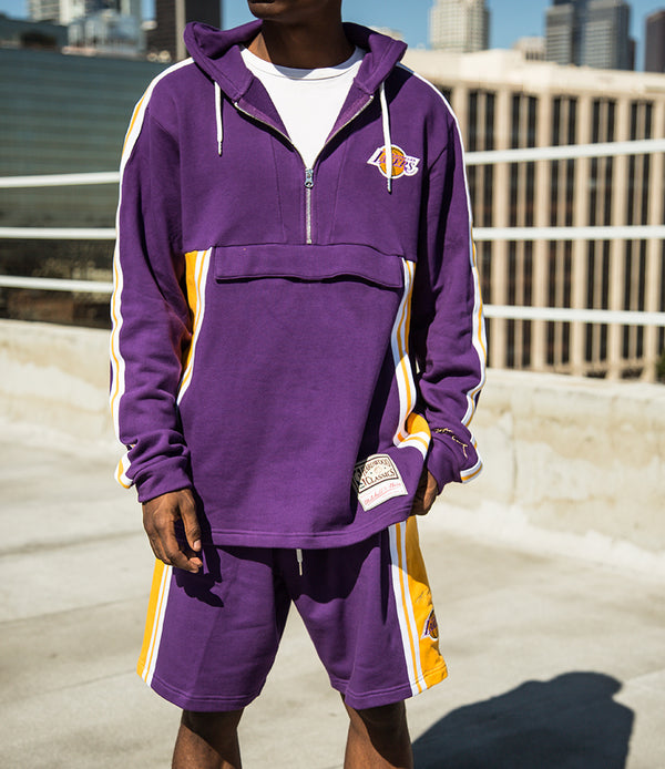 "MITCHELL & NESS NBA LA Lakers" French Terry half-zip hoodie