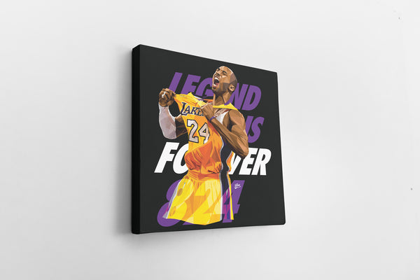 "Legend is forever 824" square canvas