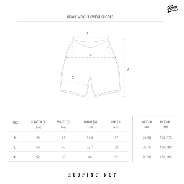"HOOPINC BASKETBALL" heavy weight sweat shorts khaki