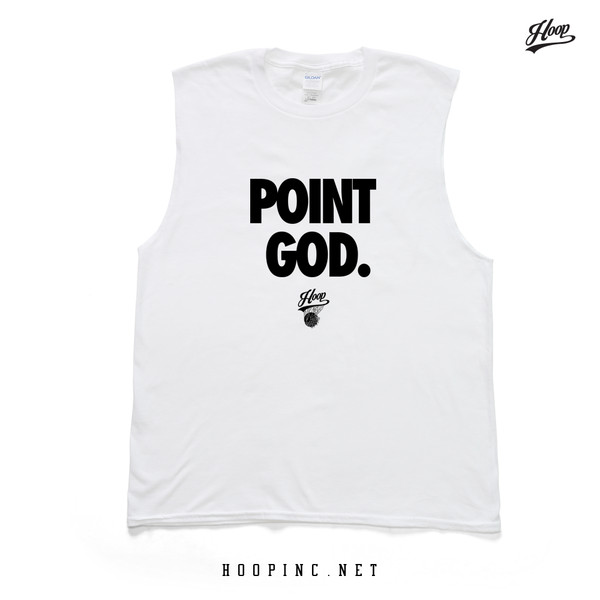 "POINT GOD." tee and sleeveless